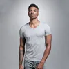 Gray-V neck