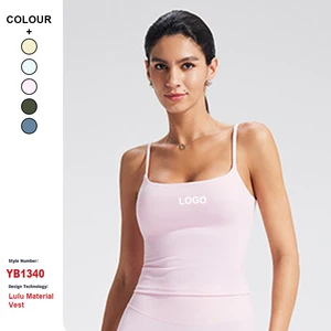 Custom Organic Cotton Quick-Drying Breathable Yoga Vest Women'S Camisole Sports Top Sujetador Deportivo Gym Fitness Sports Bra
