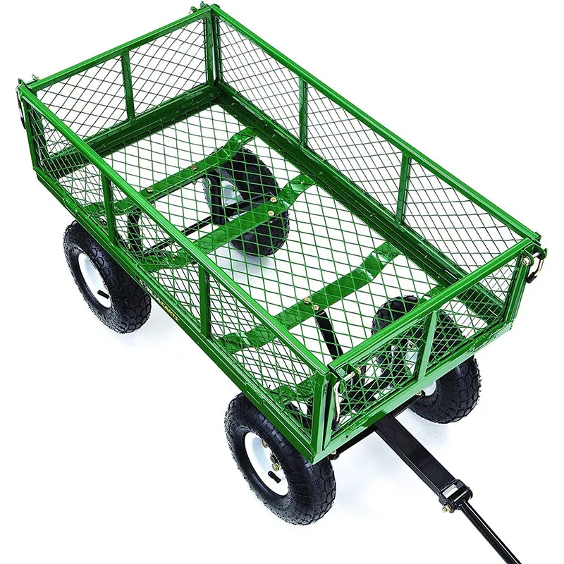 Customizable Garden Way Car Fw003 Garden Waste Cart Wheel Barrow Wiht Fourwheel For Outdoor