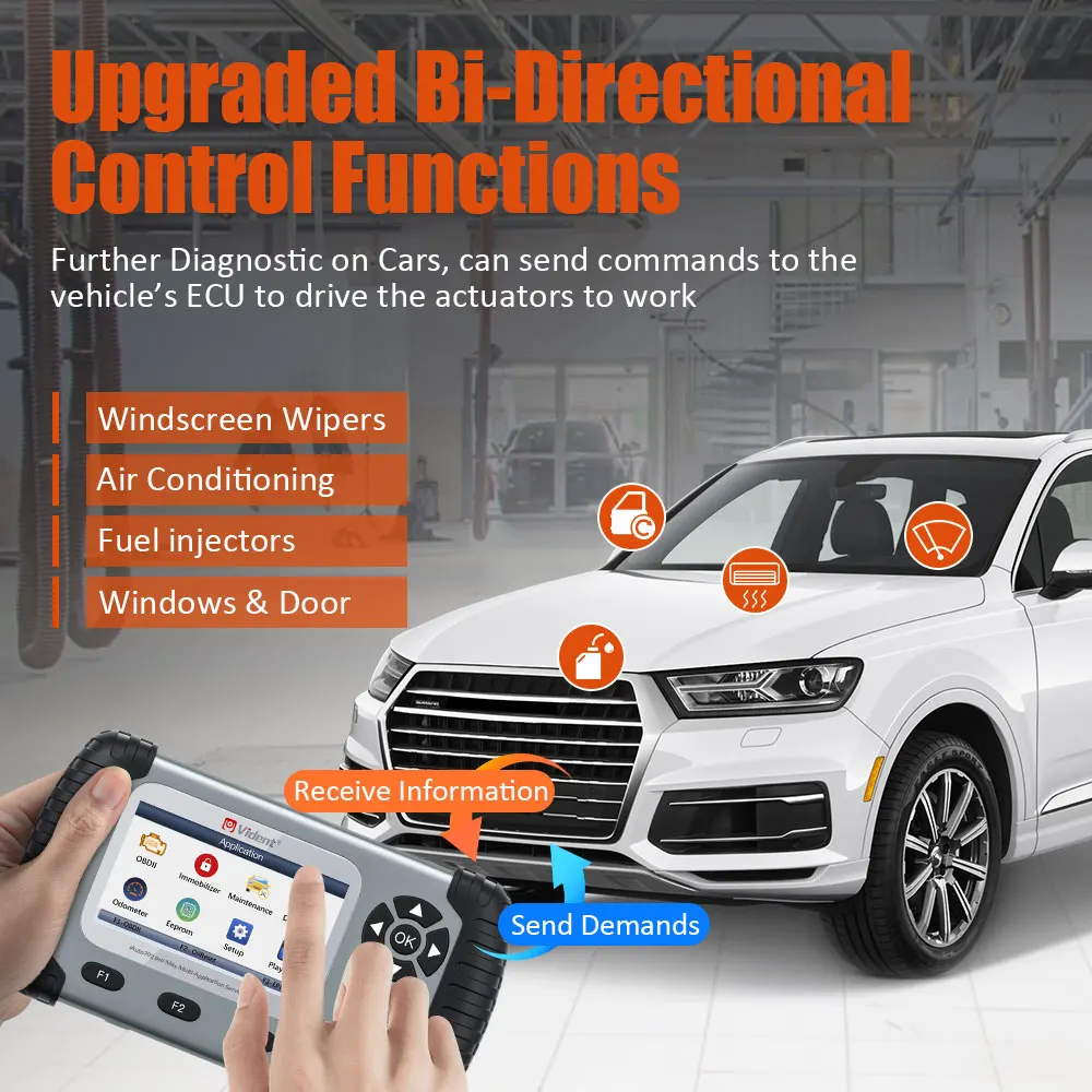 Vident IAuto702 Pro MAX OBD2 Scanner Automotive Diagnostic Tool All System Active Test Code Reader Key Coding Tool 1 Year Cars