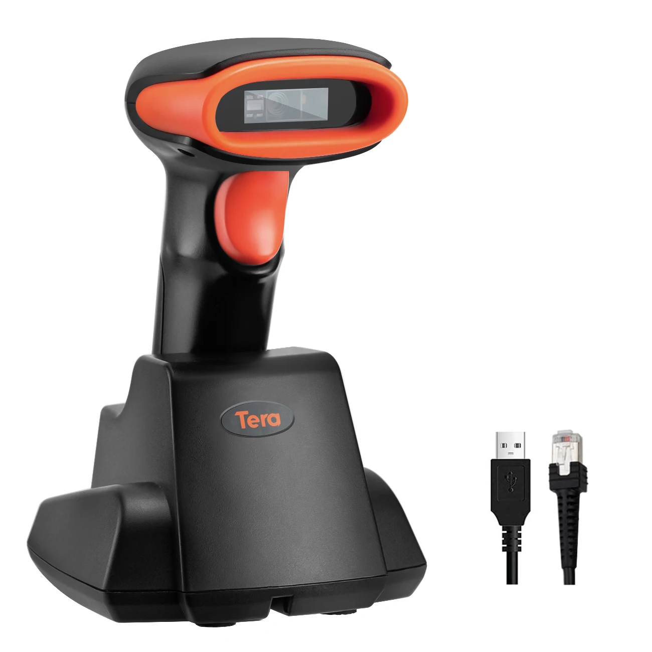 Charging Base Tera 1D 2D QR Barcode Scanner Wireless with Display Screen Wo... 