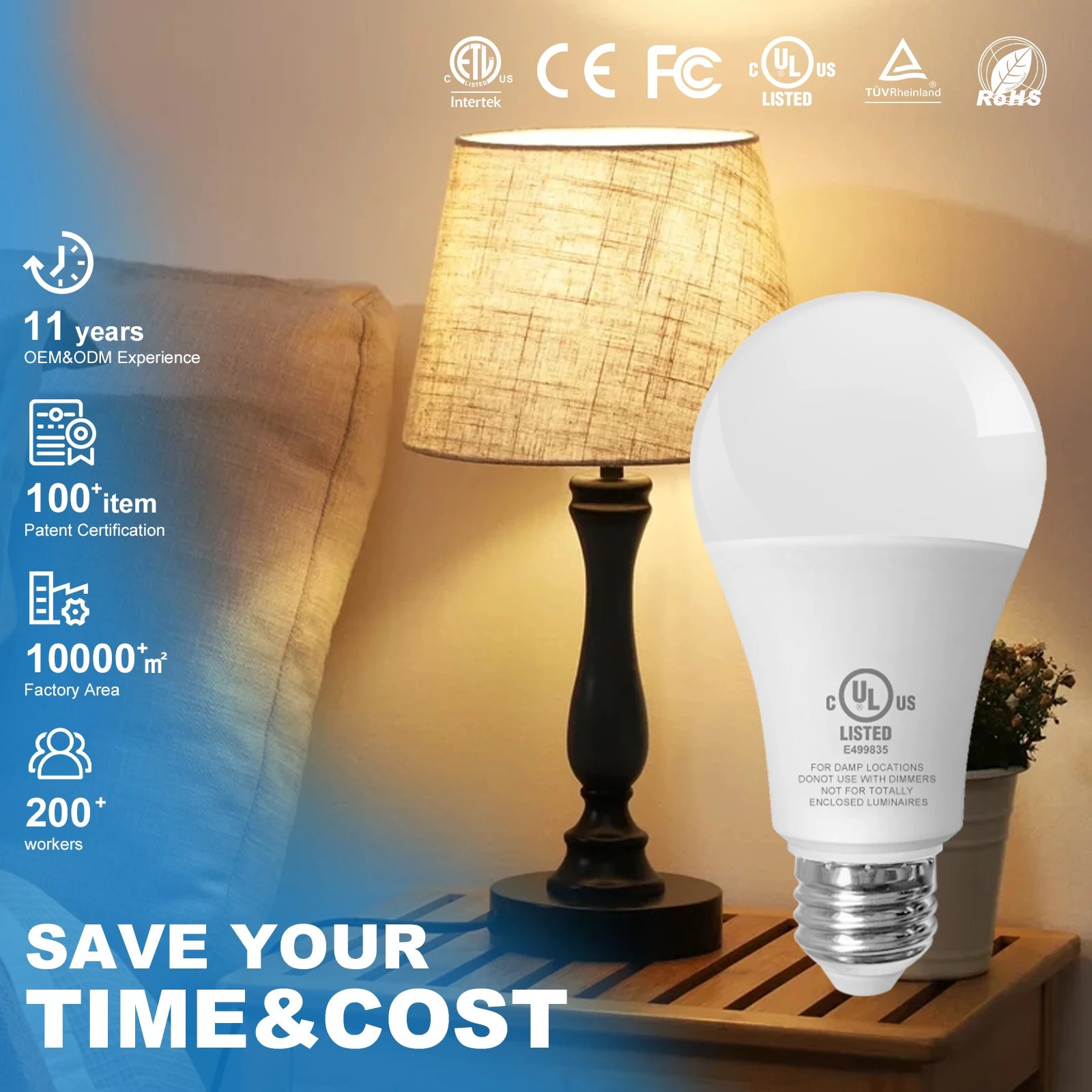 9 Watt Notfall-glühbirne Wiederaufladbare Leuchte E26 B22 E27 Batteriebetriebene Led-glühbirne Für Zuhause