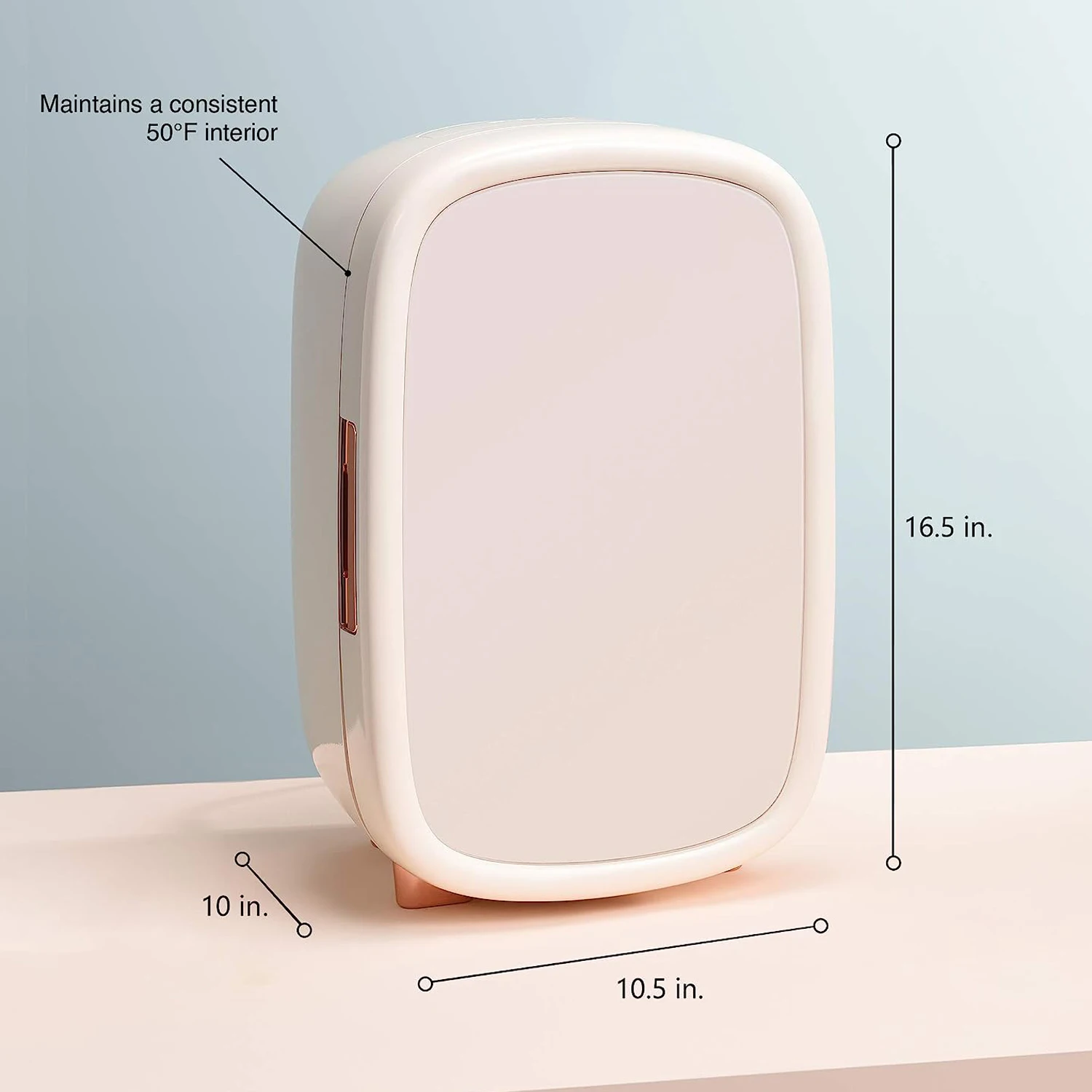 Portable 12L White Mini Beauty Fridge Skincare Fridge Pink Small Cosmetic Fridge