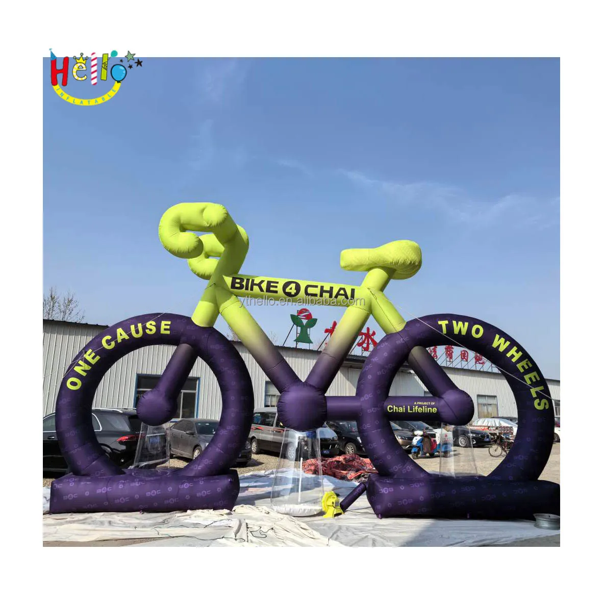 New Design Giant Inflatable Bicycle Model Inflatable Bike for Advertising