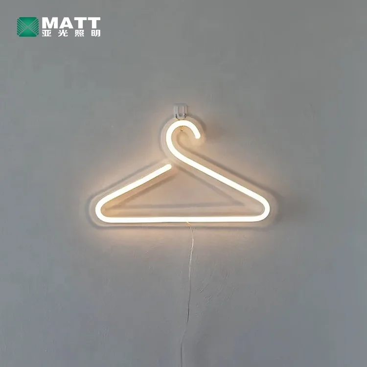 Matt Custom Hanger with Letters Neon Sign for Clothing Shop