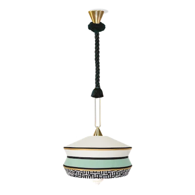Modern Crystal Pendant Lighting Chandelier with Fabric Shade Retro Home Decor Ceiling Lamp for Hotels