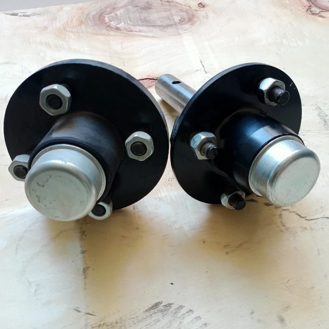 Manufacturer Semi Trailer Stub Axle Hub Half Axle With 4 Bolts