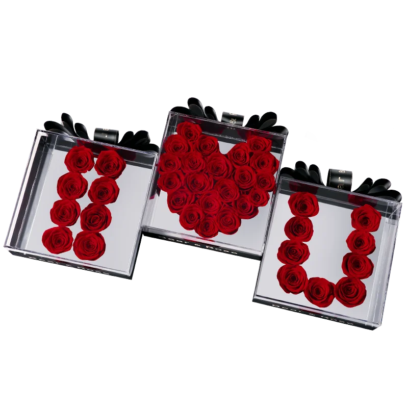 Mothers Gift Acrylic Real Natural Everlasting Immortal Flowers Dried