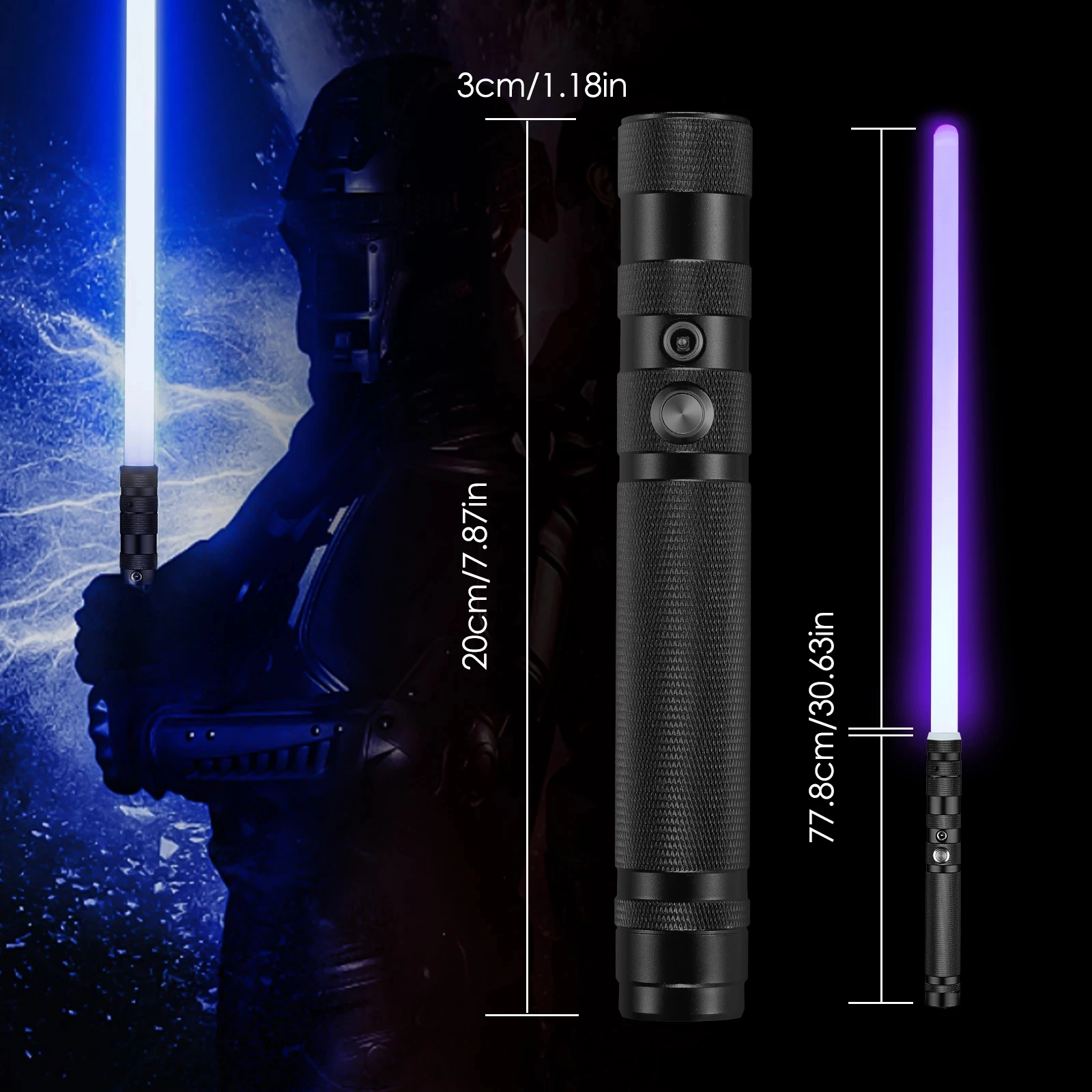 Rgb Color Change Lightsaber Saber Metal With Light Sound Blaster Lock