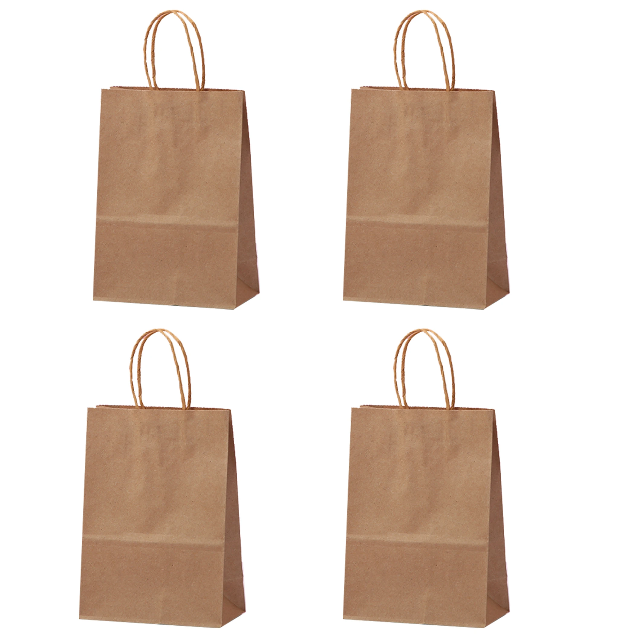 12pcs Brown Color Paper Gift Bags Candy Cookie Packing Bags Birthday