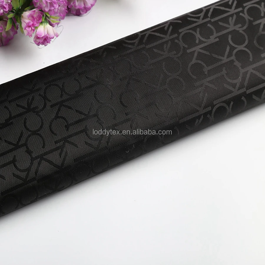 Жаккардовая ткань подкладка Пользовательский логотип для сумочки