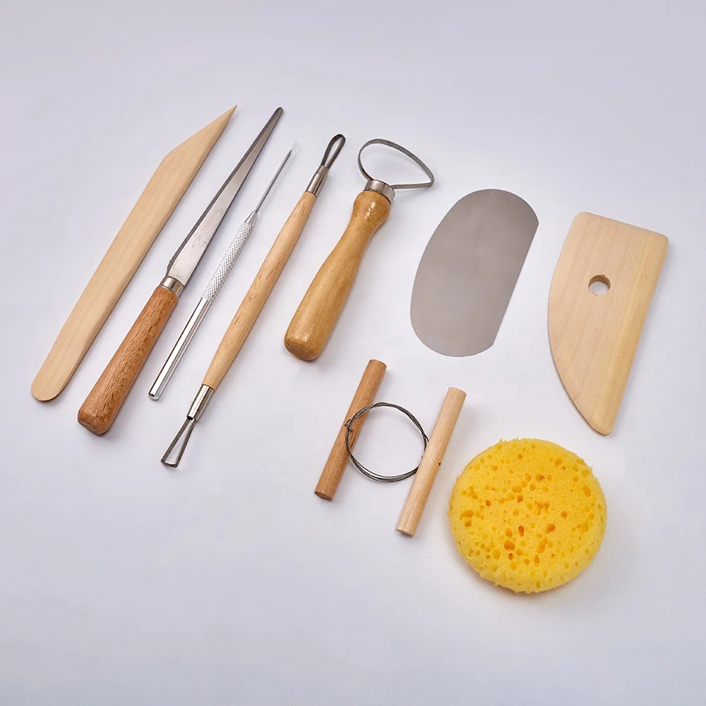 9pcs ceramic clay carving tools set