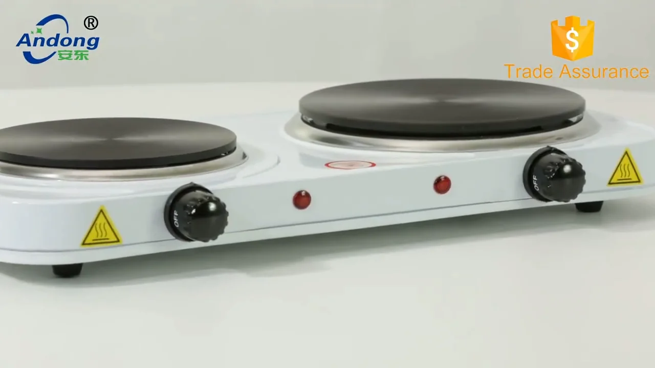 Andong 2500w 2 Burner Cooking Electric Heater Double Solid Hot Plate Ce