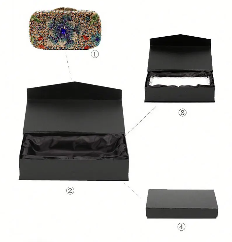 Leb1508 Luxury Ladies Bling Handmade Diamond Evening Crystal Purses