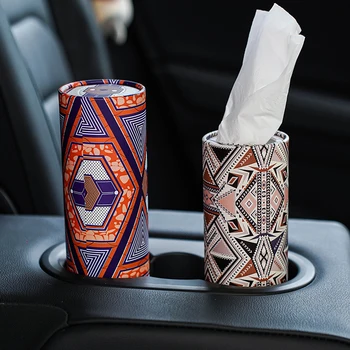 Factory Custom Wholesale car tissue box Soft 2Ply Cylinder Car Facial Tissue  Cylinder Tissue Box for car