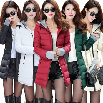 Jacket Female New Women s Winter Jacket Down Cotton Jacket Slim Parkas Ladies Coat Plus Size abrigo