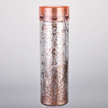 550ml Double Wall Sports Glitter Inside Water Bottles for Girls