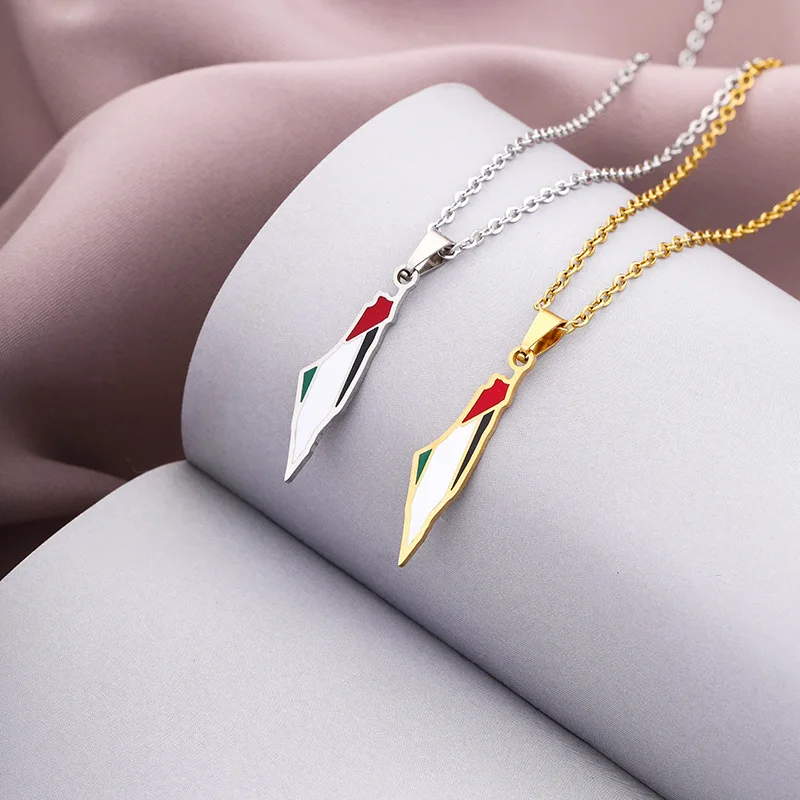 Israel Map Necklace