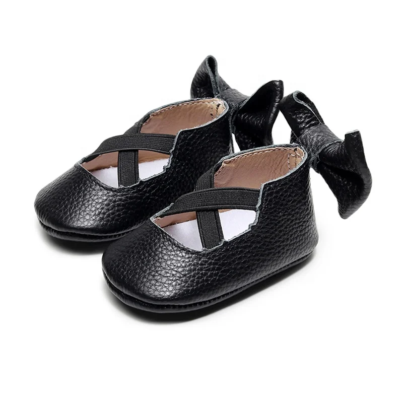 EVERTOP красивые однотонные туфли из натуральной кожи с бантом для девочек