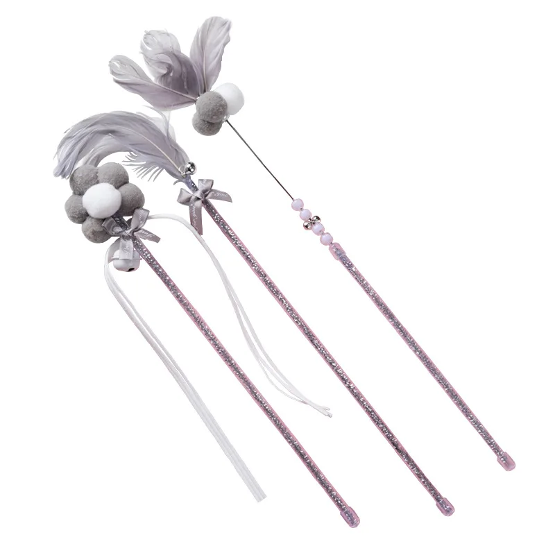 Тизер для кошек звезда колокольчик игрушка интерактивный тизер палочка