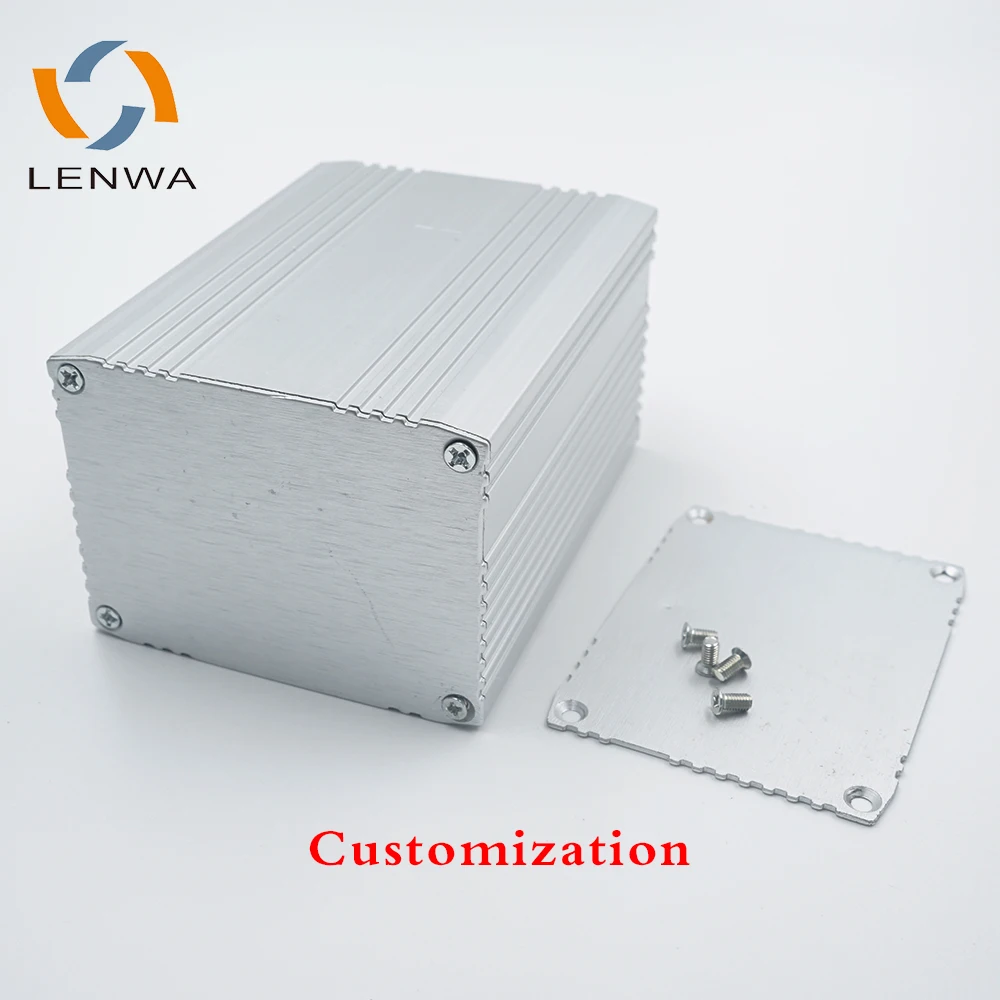 LENWA Fireproof Waterproof Custom Branded Modular Small Aluminum Enclosure Housing With End Plate and Mounting Holes for PCB