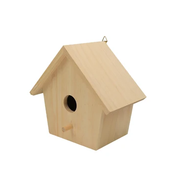Nest aviary shed craft outside wooden outdoor garden wood bird house with pole