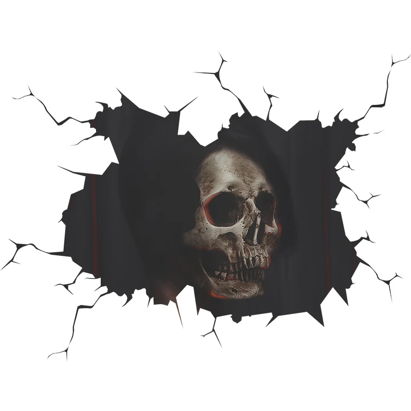 News Halloween Wall Sticker 3d Broken Ghost Skull Decorative Wallpaper  Scary Ghostly Murals Self Adhesive Festival Window Decal - Buy 3d Broken  Ghost Skull Decorative Wallpaper,Scary Ghostly Murals,Halloween Wall  Sticker Product on