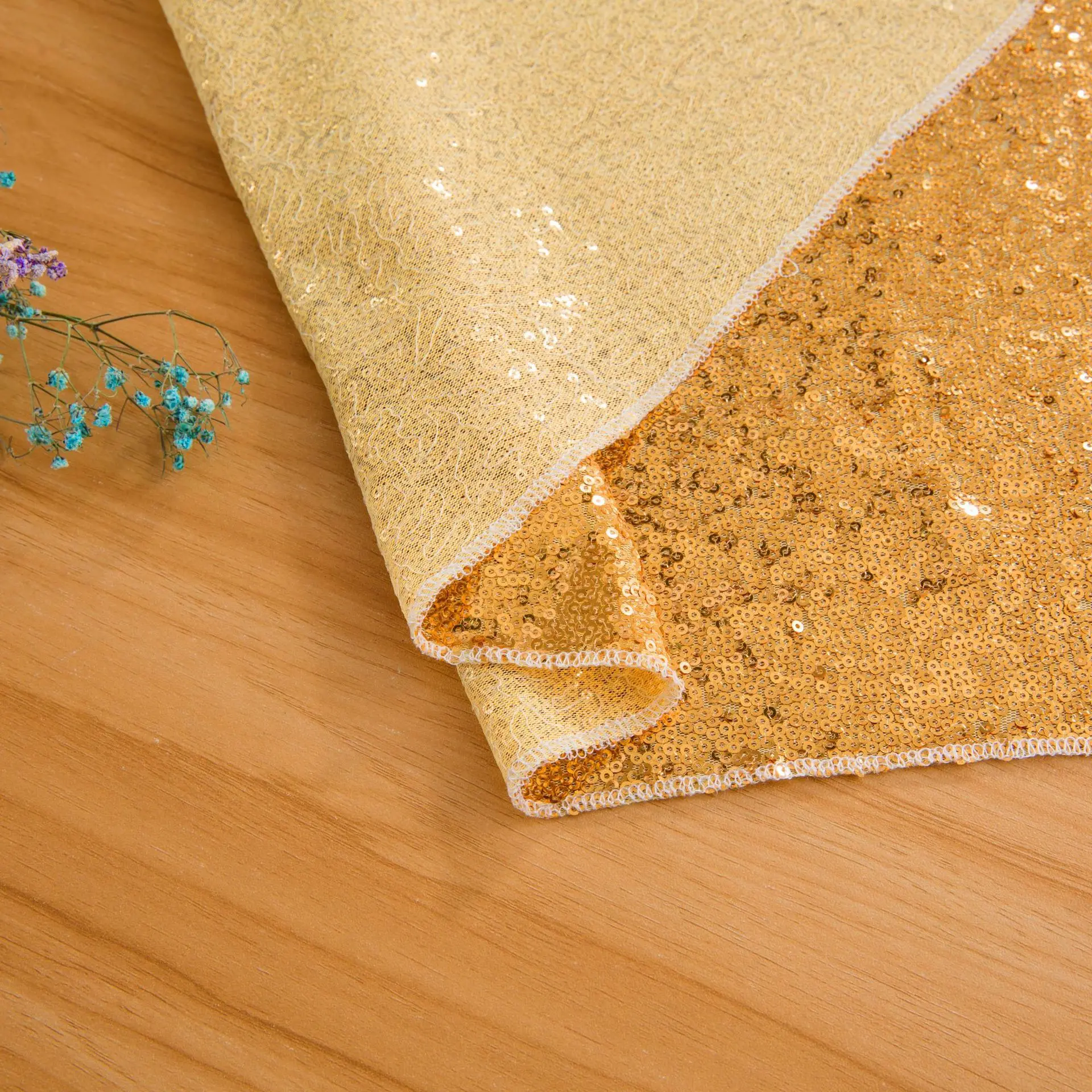 Wholesale Table Runner Silver&gold Beautiful Shinny Glitter High