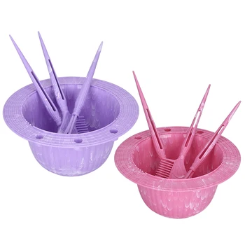 Professional Salon Hair Dye & Coloring Brush and Tint Bowl Set Application Brushes and Mixing Bowls