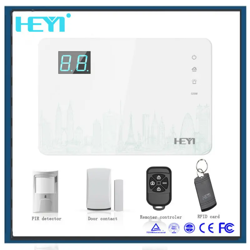 GSM Wireless Home Burglar Security Alarm System with Laser Beam ABS Material Intruder Alert System