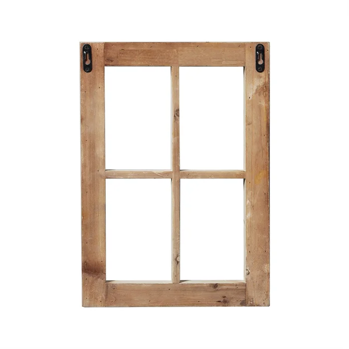 Antique Rustic Whitewashed Wood Window Frame Decorative Vintage Wooden