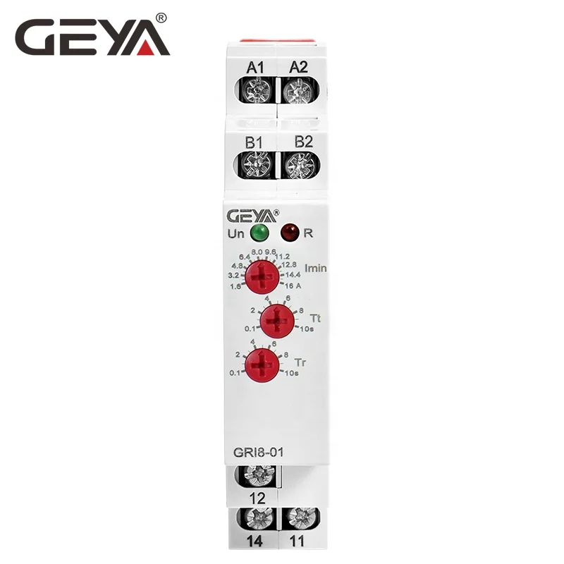 GEYA GRI8-01 Over Current Monitoring Relay Current Range 0.5A-16A W240V or DC24V Current Sensing Relay
