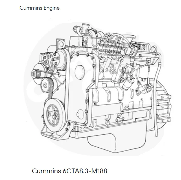 Small Boat Engine 6cta8.3m188 Cummins Marine Engine With Advance Gear