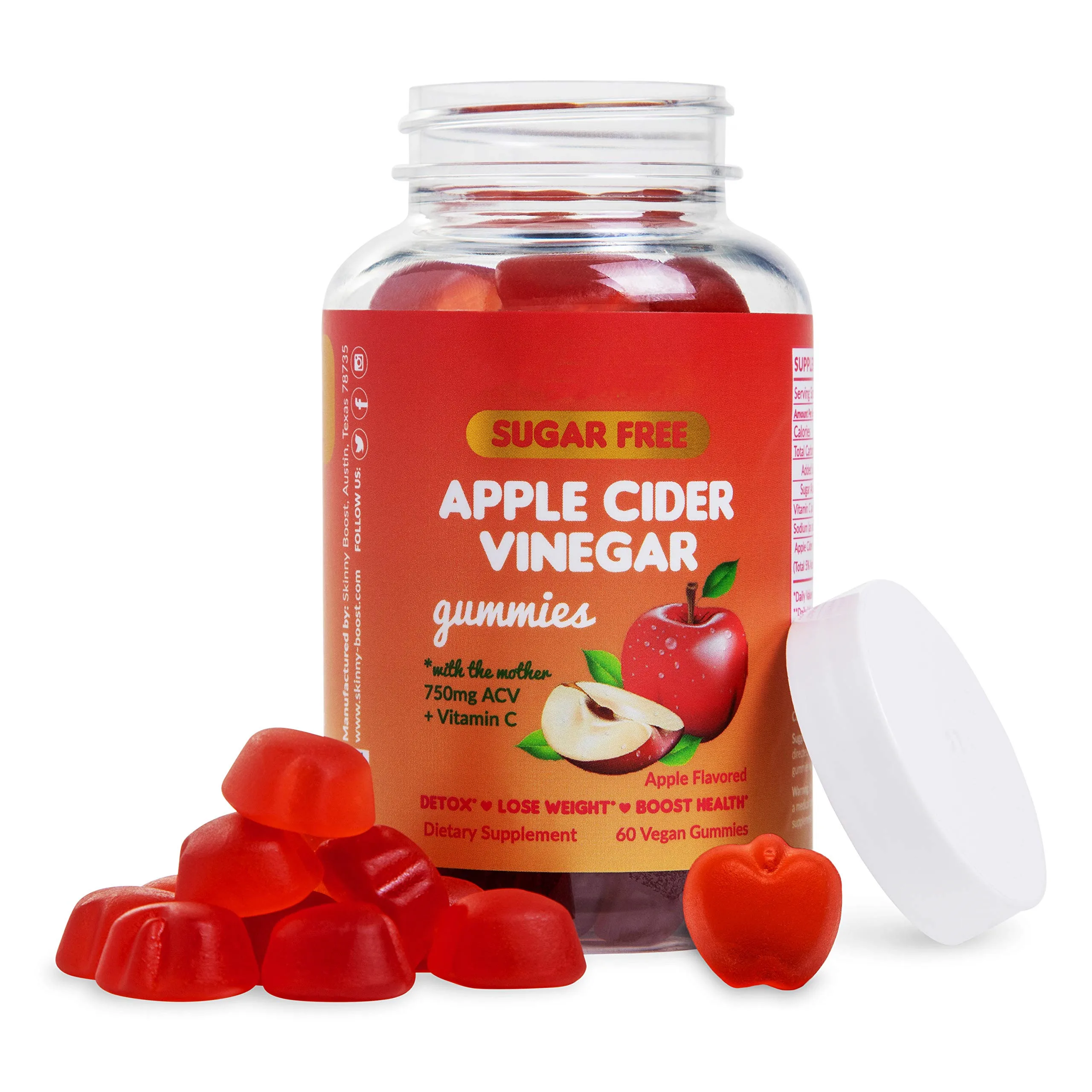 Private Label Low Sugar Vitamins Apple Cider Vinegar Gummies Candy For Weight Loss