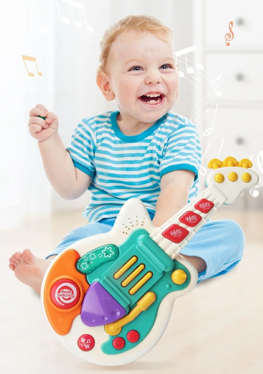 ITTL Cartoon Electric Toy Guitar Fun for Kids Ages 2-7