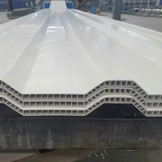 Heat Insulation UPVC Hollow Roof Sheet Anti-corrosion Color Stable 910mm PVC Plastic Hollow Sheet