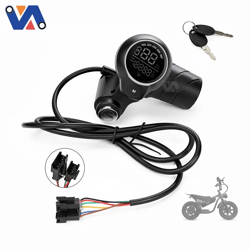 LCD Ebike Display Replacement Dashboard Assembly for OUXI S73