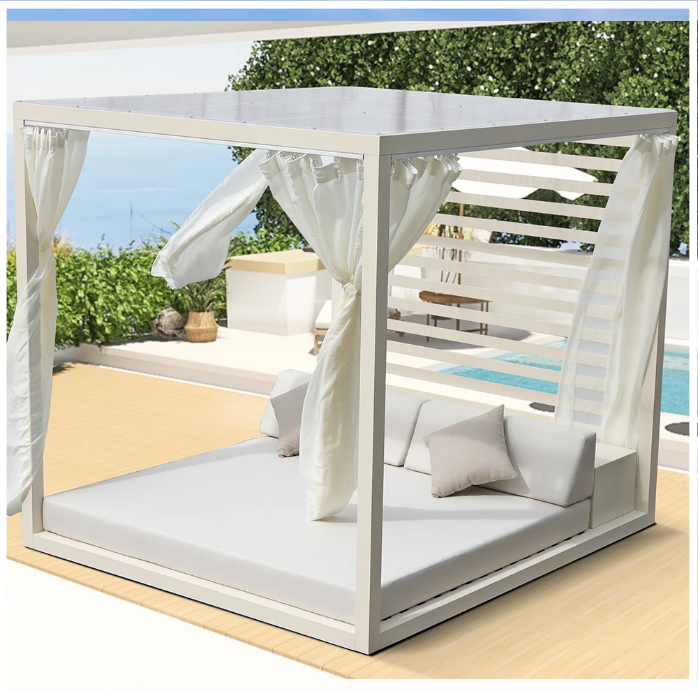 Outdoor Furniture Daybed Aluminum Outdoor Daybed Outdoor Double Daybed ...