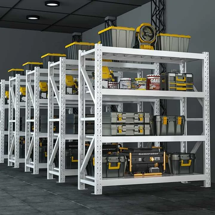 Individuelle Fabriklieferung von mittelschweren Stahlregalen mit 300 kg Tragfähigkeit pro Ebene, höhenverstellbare Lagerregale für Lagerhallen