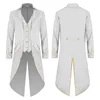 White Vintage Medieval Frock Coat Jacket