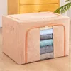 Single window double opening style, pink, cotton and linen.