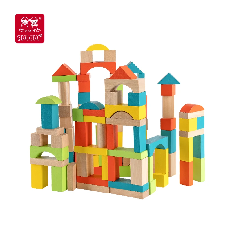 Classic Play and Learn Experience Wooden Toys Blocks City Building for Children