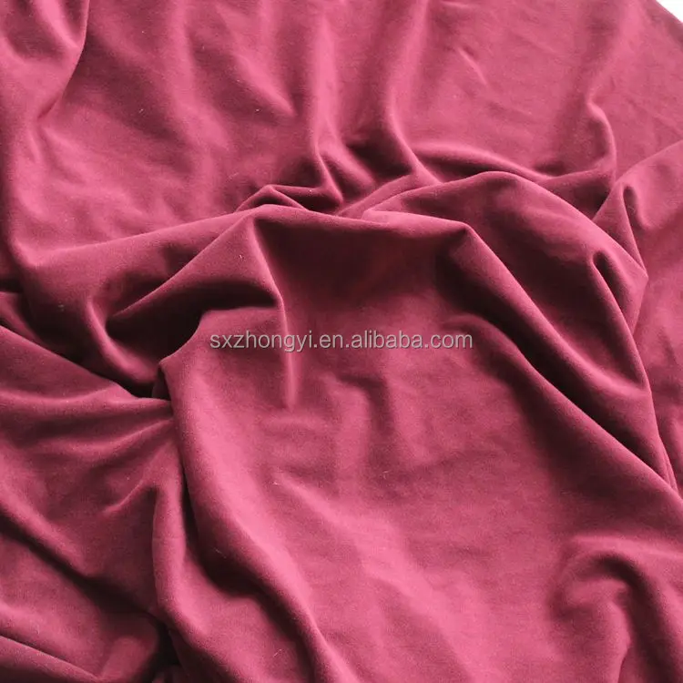 95% Polyester 5% Spandex Angola Red Super Soft Velvet Polar Fleece for Cloths Blanket