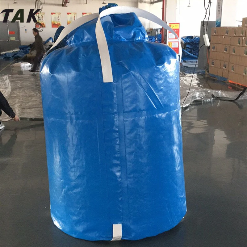 Tak High Quality 50 Kg Open Top Round Slings Oxford Vinyl Pvc Tarpaulin Scaffolding Tool Lifting Bags