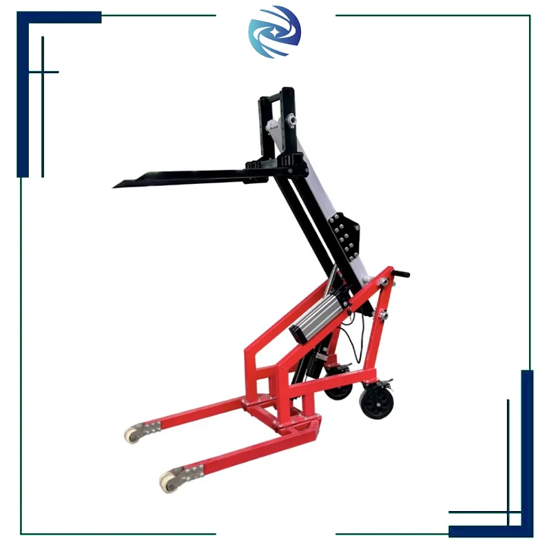 Cost-effective Loading Unloading 500kg 700kg 1.7m Hydraulic Bending Curved Crank Arm Lift Electric Folded Truck Stacker