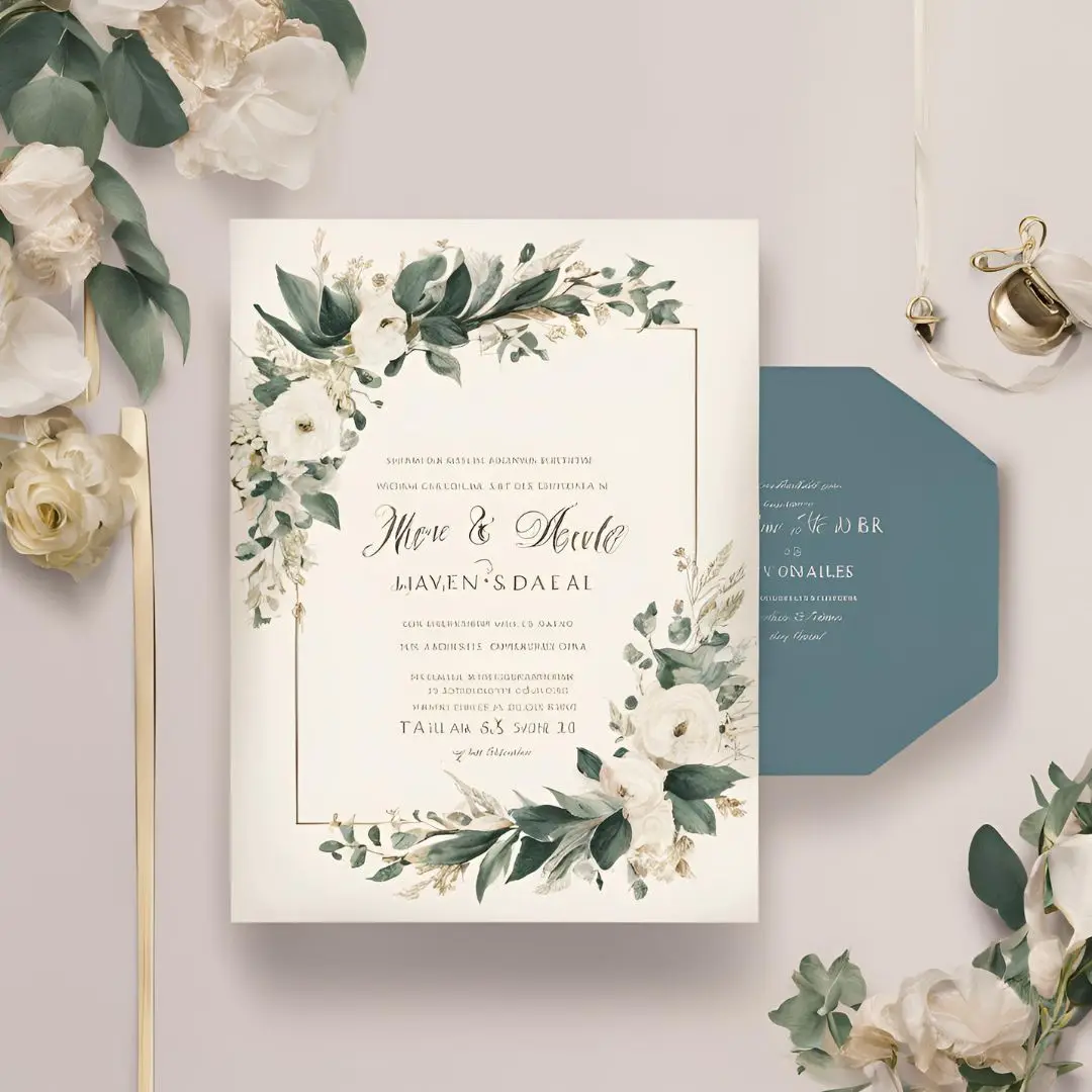 Custom Design Size Pattern Logo Wedding Cards Gold Mirror Acrylic Premium Quality Paper & Paperboards Hardcover