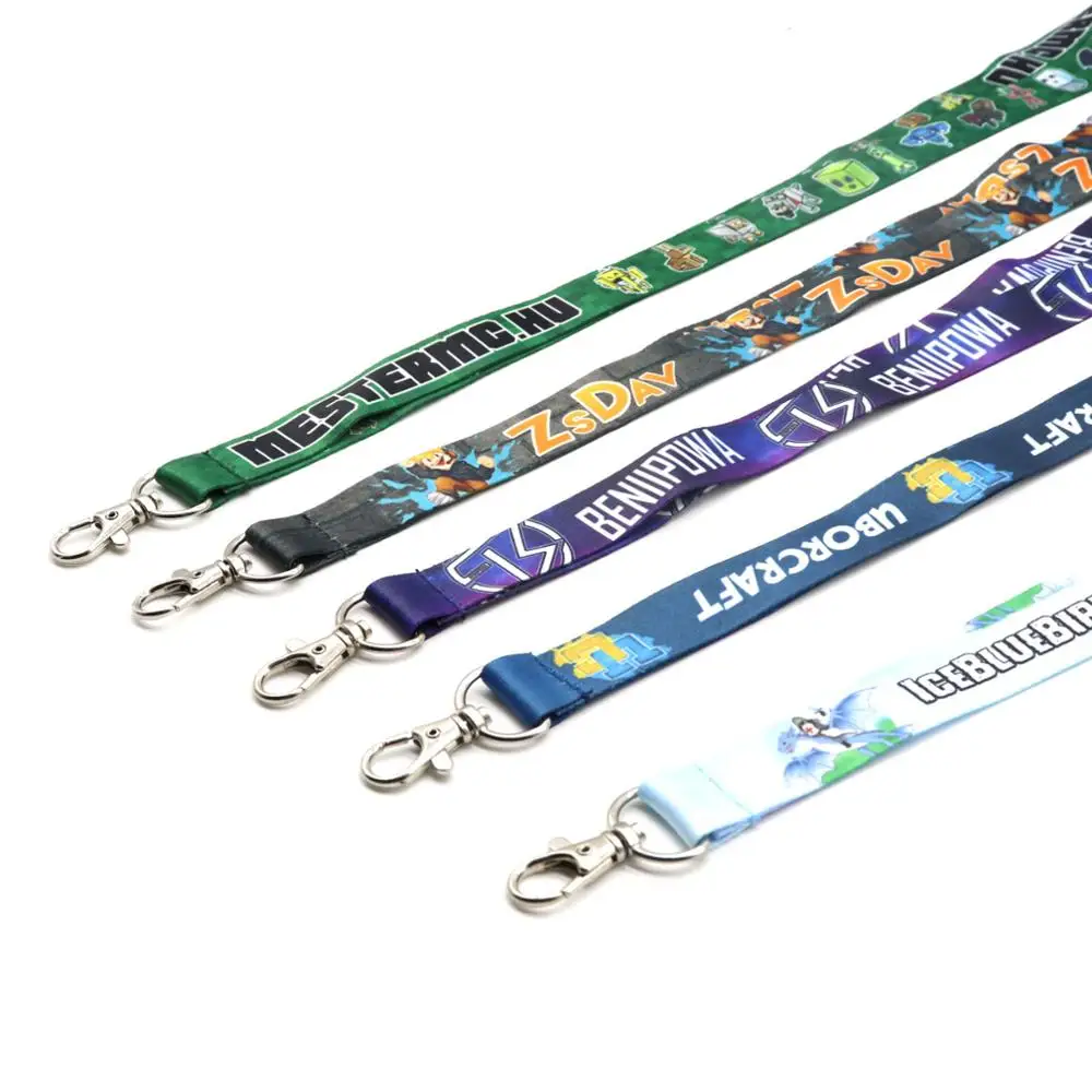 AI-MICH Personalized Fabric Card Holder Designer Blank Custom Printed Anime Key Strap Lanyards With Logo Custom