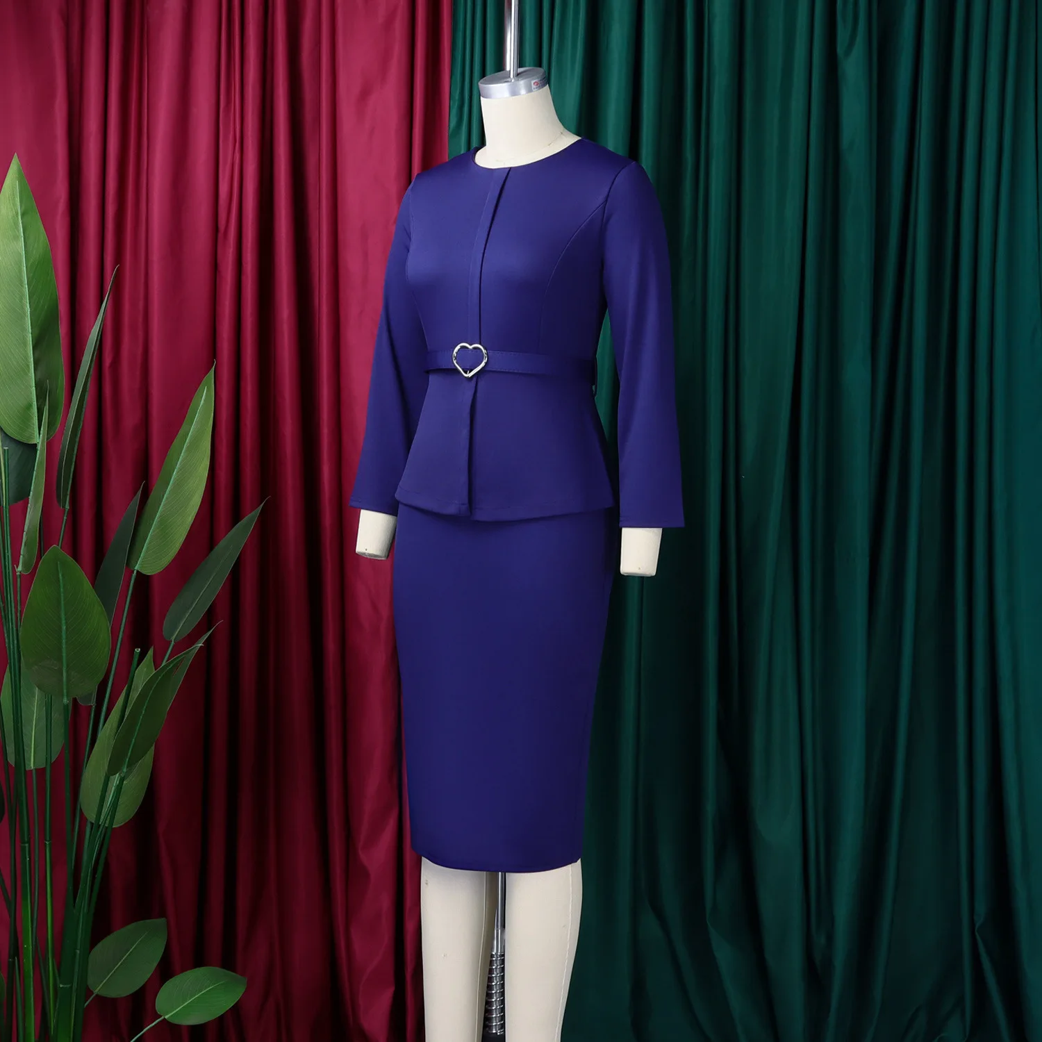 D599 Trendy Autumn Dresses Women Casual Elegant Long Sleeve O-Neck Office Dresses Women Formal African Dress Work With Belt| Alibaba.com D599 Trendy Autumn Dresses Women Casual Elegant Long Sleeve O-Neck Office Dresses Women Formal African Dress Work With Belt| Alibaba.com