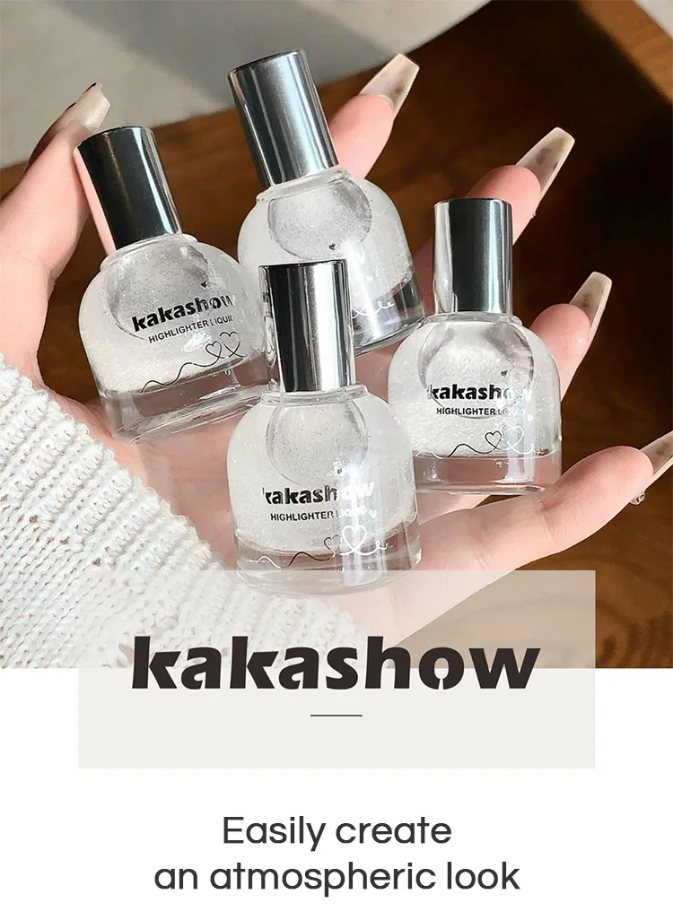 OEM ODM Kakashow 保湿干爽轻盈丝滑质地防水彩妆纯素高光泽液体缎面