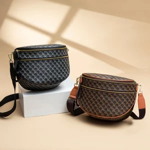 2026 New Design Wholesale Adjustable Strap PU Luxury Women's Shoulder Waist Purse Bag with Zipper Closure